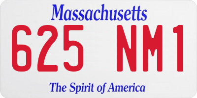 MA license plate 625NM1
