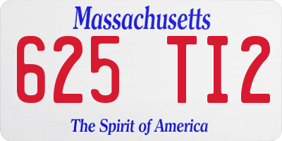 MA license plate 625TI2