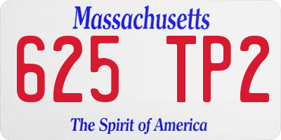 MA license plate 625TP2