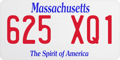 MA license plate 625XQ1