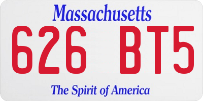 MA license plate 626BT5