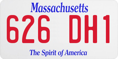MA license plate 626DH1