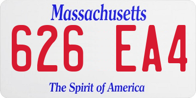 MA license plate 626EA4
