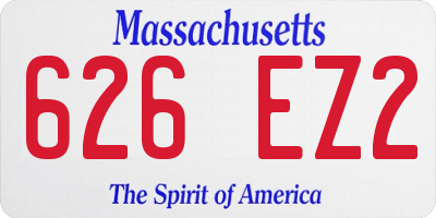 MA license plate 626EZ2