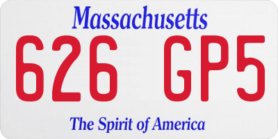 MA license plate 626GP5