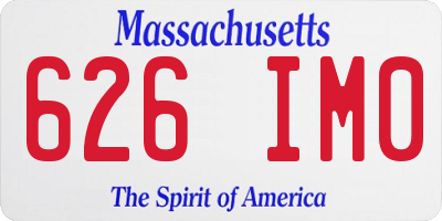 MA license plate 626IM0