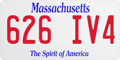 MA license plate 626IV4