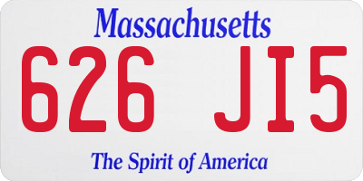 MA license plate 626JI5
