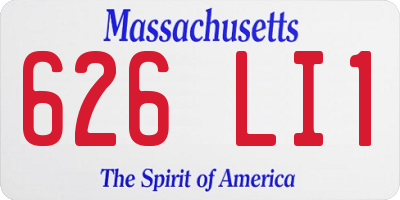 MA license plate 626LI1