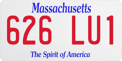 MA license plate 626LU1