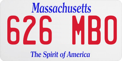 MA license plate 626MB0