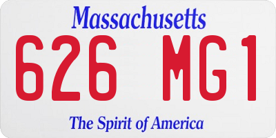 MA license plate 626MG1