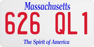 MA license plate 626QL1