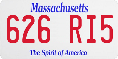 MA license plate 626RI5