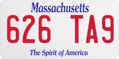 MA license plate 626TA9