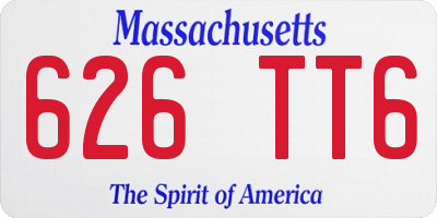 MA license plate 626TT6