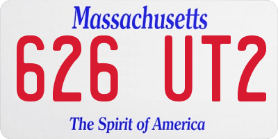 MA license plate 626UT2