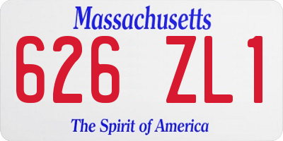 MA license plate 626ZL1