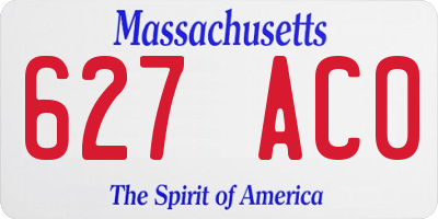 MA license plate 627AC0