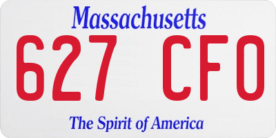 MA license plate 627CF0