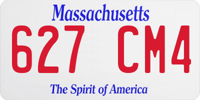 MA license plate 627CM4