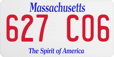 MA license plate 627CO6