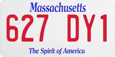 MA license plate 627DY1