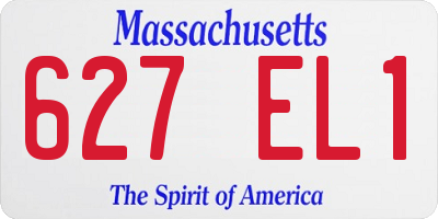 MA license plate 627EL1