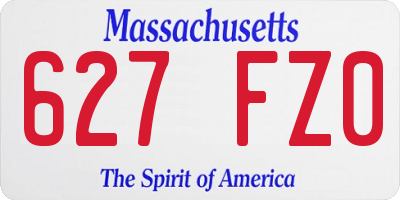 MA license plate 627FZ0