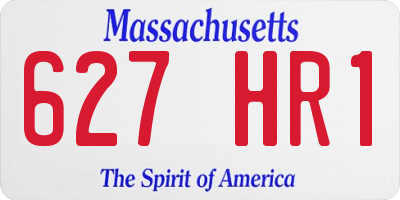 MA license plate 627HR1