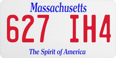 MA license plate 627IH4