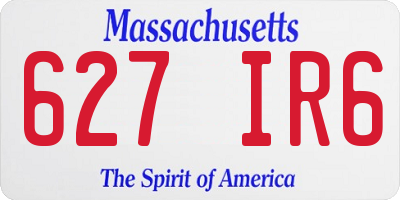 MA license plate 627IR6