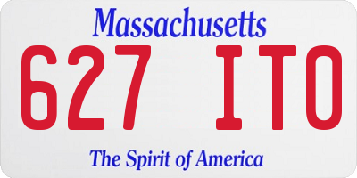 MA license plate 627IT0