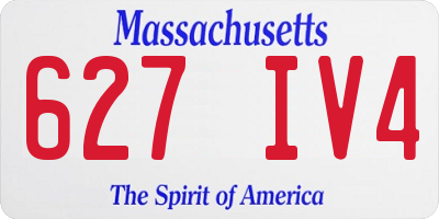 MA license plate 627IV4