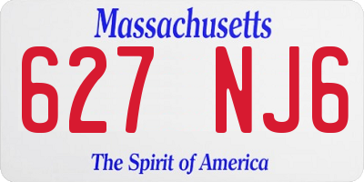MA license plate 627NJ6