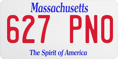 MA license plate 627PN0