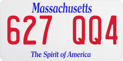 MA license plate 627QQ4