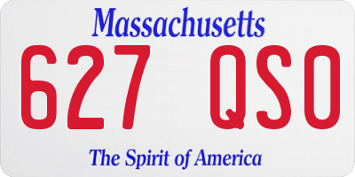 MA license plate 627QS0