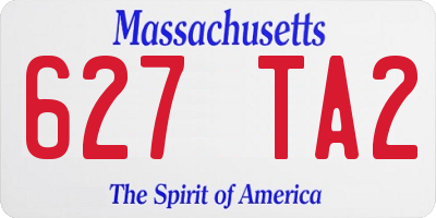 MA license plate 627TA2