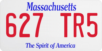 MA license plate 627TR5