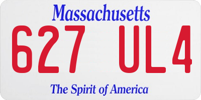 MA license plate 627UL4
