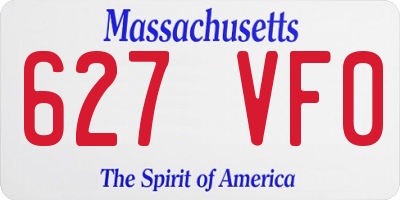 MA license plate 627VF0