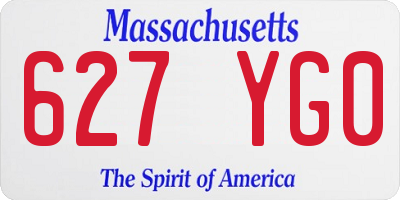 MA license plate 627YG0