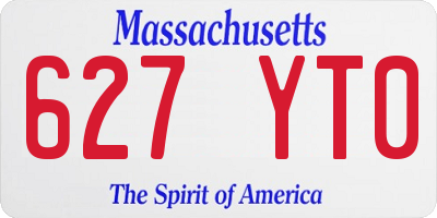 MA license plate 627YT0