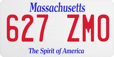 MA license plate 627ZM0