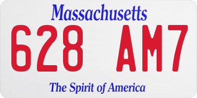 MA license plate 628AM7
