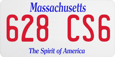 MA license plate 628CS6