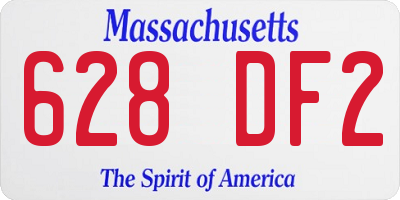 MA license plate 628DF2