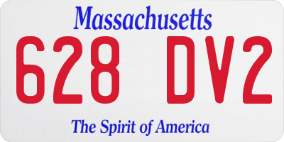 MA license plate 628DV2