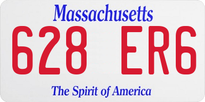 MA license plate 628ER6